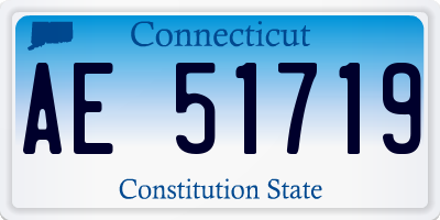 CT license plate AE51719