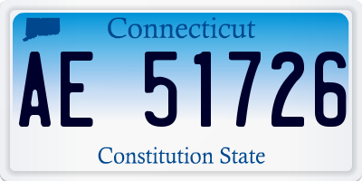 CT license plate AE51726