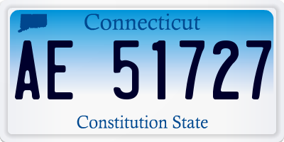 CT license plate AE51727