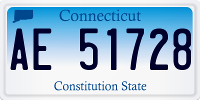 CT license plate AE51728