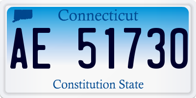 CT license plate AE51730