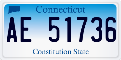 CT license plate AE51736