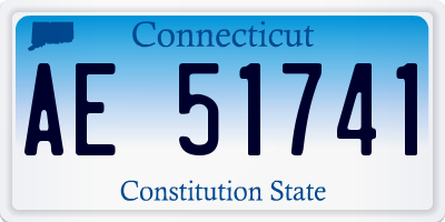 CT license plate AE51741