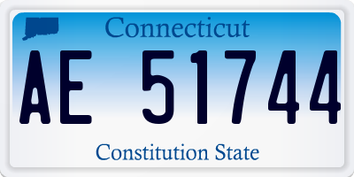 CT license plate AE51744