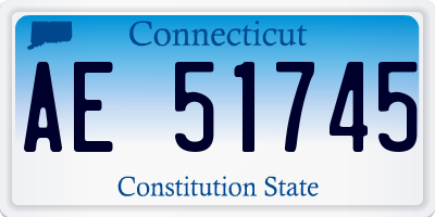 CT license plate AE51745