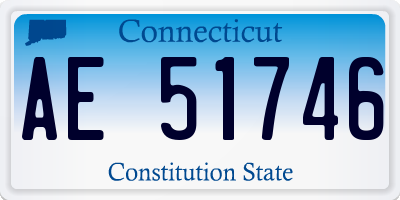 CT license plate AE51746