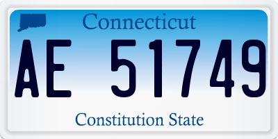 CT license plate AE51749