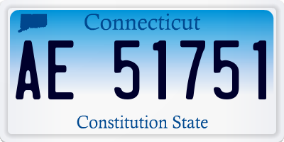 CT license plate AE51751