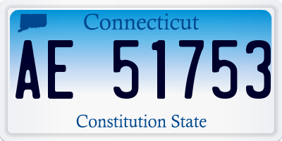 CT license plate AE51753