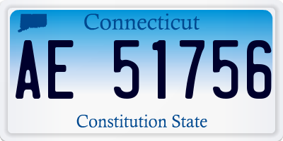 CT license plate AE51756
