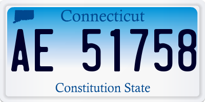 CT license plate AE51758