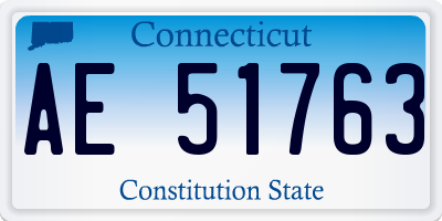CT license plate AE51763