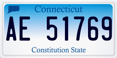 CT license plate AE51769