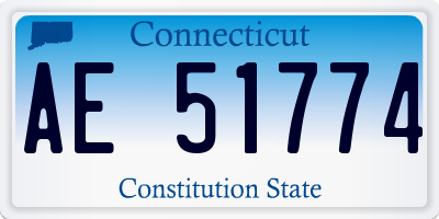 CT license plate AE51774