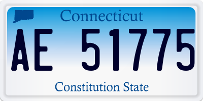 CT license plate AE51775