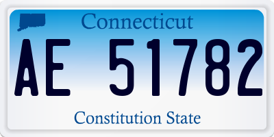 CT license plate AE51782