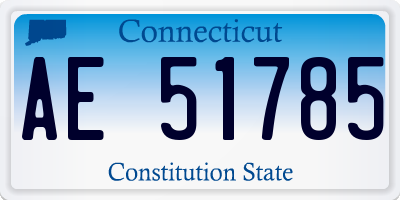 CT license plate AE51785