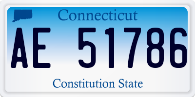 CT license plate AE51786