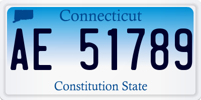 CT license plate AE51789