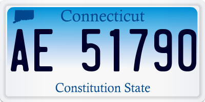 CT license plate AE51790