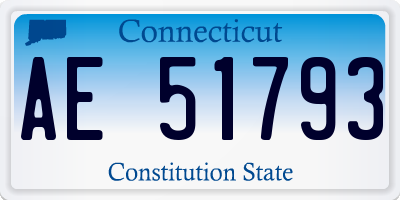 CT license plate AE51793