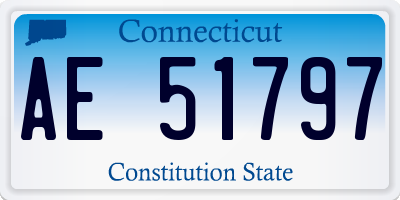 CT license plate AE51797