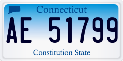CT license plate AE51799