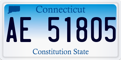 CT license plate AE51805