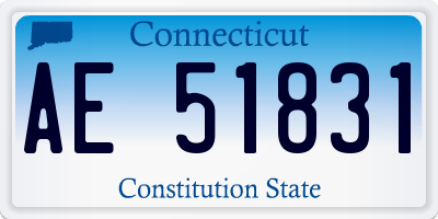 CT license plate AE51831