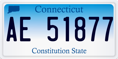 CT license plate AE51877