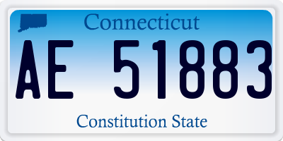 CT license plate AE51883