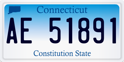 CT license plate AE51891