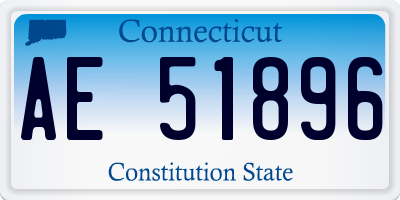 CT license plate AE51896