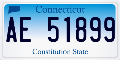 CT license plate AE51899