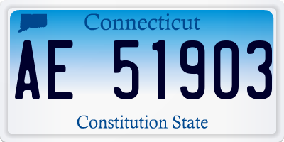 CT license plate AE51903