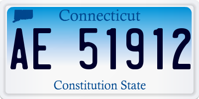 CT license plate AE51912