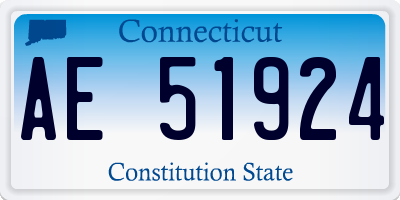 CT license plate AE51924