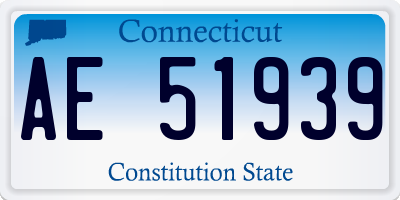 CT license plate AE51939