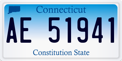 CT license plate AE51941