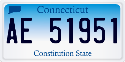 CT license plate AE51951