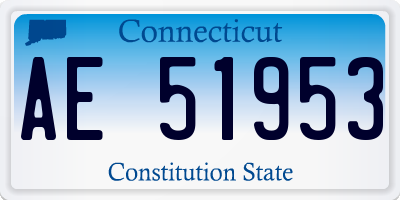 CT license plate AE51953