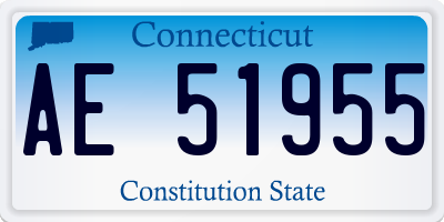 CT license plate AE51955