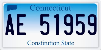 CT license plate AE51959