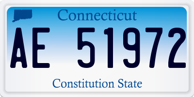 CT license plate AE51972