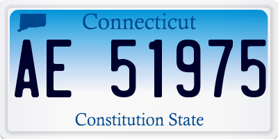 CT license plate AE51975