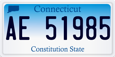 CT license plate AE51985
