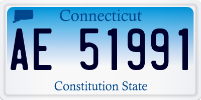 CT license plate AE51991