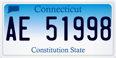 CT license plate AE51998