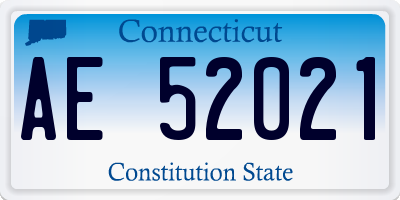 CT license plate AE52021