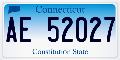 CT license plate AE52027